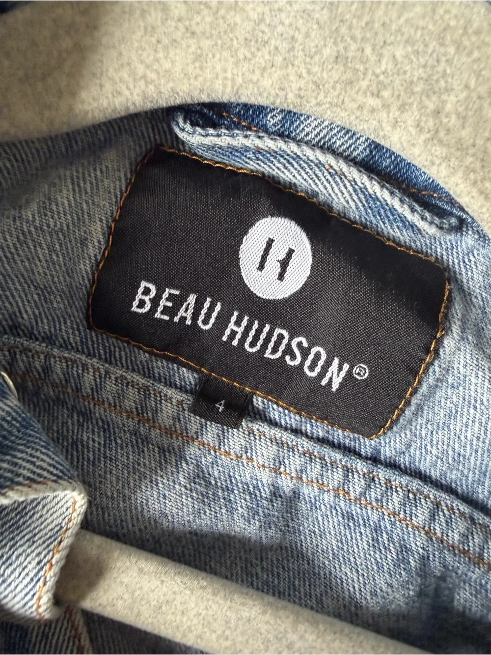Beau Hudson Jeans Distressed Light Wash Denim Jacket - Light Blue